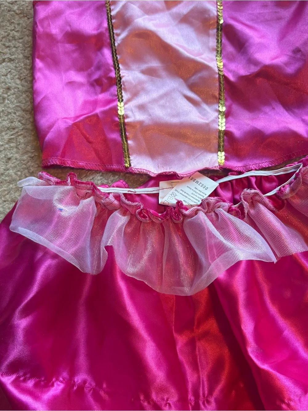 Disney Aurora 2 Piece Costume Dress Sz 4-6X Pink Sleeping Beauty Halloween